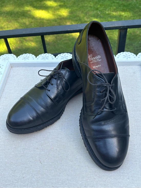 Allen Edmonds Memphis Black Oxford Cap Toe Dress Shoe. Natural Rubber Sole Sz 12 main image 14